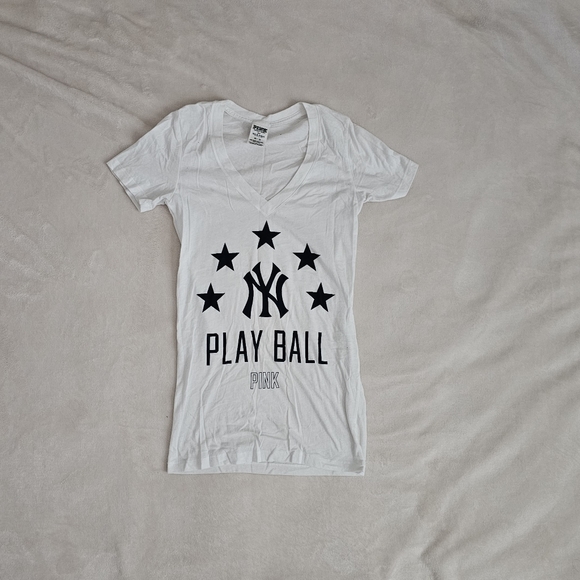 PINK Victoria's Secret Tops - PINK NY Yankees Tshirt